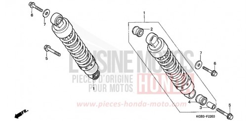 REAR CUSHION VT125C2Y de 2000
